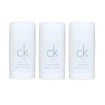 3-pack Calvin Klein CK One Deostick 75ml Vit