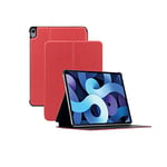 MOBILIS Coque de Protection Folio iPad Air 5 10.9" 2022/iPad Air 4 10.9" 2020, Smart Cover Étui Antichoc, Fonction Support, Veille/Réveil Automatique, Aspect Cuir, Rouge