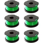 Lablanc - Lot de 6 bobines de fil vert pour débroussailleuse Black & Decker GL7033 GL8033 GL9035 A6482