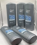 5 X Dove Men+Care Clean Comfort 3in1 Body , Face And Hair Wash For Men 250ml  4K