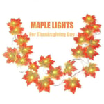 Christmas Leaves String Lights, 20led Maple Leaf Lamp String, varmvit