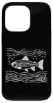 Coque pour iPhone 13 Pro Line Art Poisson Aquariste & Ichtyologiste Truite arc-en-ciel