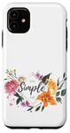 Coque pour iPhone 11 T-shirt à fleurs, housse de téléphone portable, sweat à capuche à fleurs