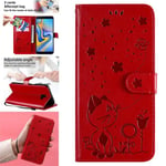 Luxueux Etui Portefeuille Housse Samsung Galaxy J6 Plus Housse Antichoc Protection Housse Samsung Galaxy J6 Plus Rouge