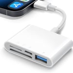 4-in-1 SD Card Reader for iPhone/Ipad, Aieloar Memory with 