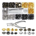 120 pièces oeillets pour baches,Oeillet de rondelle Kit,5mm Metal Ensembles Oeillets couture pour rideaux,pince à oeillets pour bâche,pince a oeillet