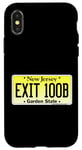 Coque pour iPhone X/XS Sortie de plaque d'immatriculation New Jersey NJ GSP Parkway 100B