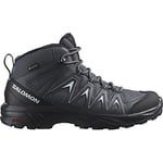 Salomon X Braze Mid Gore-Tex Chaussures Imperméables de Randonnée pour Femme, Caractéristiques essentielles pour la randonnée, Look sportif, Polyvalence, Ebony, 44