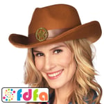 Amscan Chief Belinda Cowgirl Hat Stetson Adults Ladies Fancy Dress