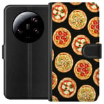 Lompakkokotelo Xiaomi 13 Ultra-laitteelle, jossa on Pizza kuvio