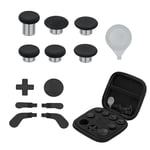 Mcbazel 13 en 1 Outils de Remplacement pour Contrôleur Xbox One Elite Series 2, 6 Thumbsticks, 4 Palettes, 2 D-pads avec Étui de Transport pour Manette Xbox Elite Series 2 Noir