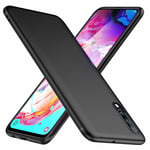 For Samsung Galaxy A70 Case Slim Soft Silicone Gel Cover - Matte Black