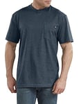 Dickies Men's Heavyweight Crew Neck Short Sleeve Tee Big-Tall T-Shirt, Baltic Blue Heather, 4XL