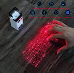 Clavier virtuel laser portable et souris bluetoothsans fil Pour Apple iPhone iPad Samsung smartphones Android et tablettes ordinateurs portables PC Blanc