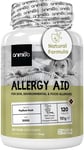 Dog Allergy Tablets - 120 Tablets - for Itchy Skin, Immunity, Digestion & Season