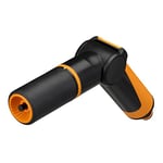 Fiskars Pistolet d'Arrosage, 2 Fonctions, Avec Jet Droit et Brume, Contrôle de Débit en Continu par le Pouce, Taille Universelle, Noir/Orange, 1065487