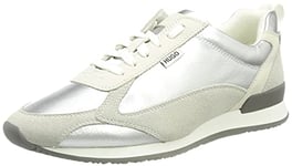 HUGO Femme Jamie Laceup-nysi Basket, Silver41, 37 EU