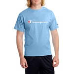 Champion Men's, Classic Graphic, Soft and Comfortable T-Shirts, Script Logo (Reg. Or Big & Tall), Swiss Blue, S