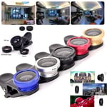 Fisheye Wide Angle Camera Lens Macro Clip Set For Samsung iPhone LG Nokia Huawei