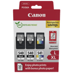 Canon 2x PG-540L + CL-541XL + Papir / 5224B015 CMYK XL rabattpaket - Original