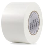 Ruban Adhésif Toilé Blanc,Heavy Duty Duct Tape 75MMx55M pour les travaux de réparation,fixation,de scellage,d'étiquetage et de rénovation