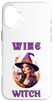 Coque pour iPhone 16 Plus Sorcière du vin d'Halloween buvant sa potion