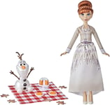 Box Broken FROZEN Playset With 2 Dolls Anna & Olaf Picnic Original HASBRO F1583