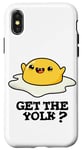 Coque pour iPhone X/XS Get The Yolk Jeu de mots amusant