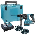 Makita DHR242RTJ 18V LXT Brushless SDS Drill, 2x 5.0Ah Batteries, Charger  MAKPA