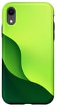 Coque pour iPhone XR Vert Minimaliste Abstrait Esthétique Clean Art