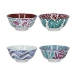 KitchenCraft Set of 4 Ceramic Bowls Vibrance Designs