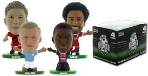 SoccerStarz- Liverpool, Manchester City, PSG Mini Figurine de Football (Lot de 4), NEWSS4PK, Petit