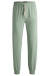 BOSS Mens Mix&Match Pants Cuffed Tracksuit Bottoms in Stretch Cotton with Embroidered Logo