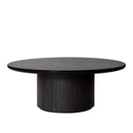 Gubi - Moon Coffee Table Round H45 x Ø120, Brown/Black Stained Veneer Oak Lacquered - Brown/Black - Brun,Svart - Soffbord - Trä