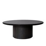 Gubi - Moon Coffee Table Round H45 x Ø120, Brown/Black Stained Veneer Oak Lacquered - Soffbord - Space Copenhagen - Brun,Svart - Trä