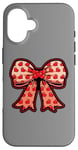 Coque pour iPhone 16 Valentines Day Coquette Bow Cute Heart Ribbon Love Retro