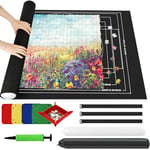 Ainiv Tapis Puzzle Rouleau Feutre, Tapis de Puzzle 2000 pièces, Tapis de Rangement pour Puzzle,Tapis de Puzzle Portable, Puzzle Roll Up Mat pour Voyage Sac de Rangement