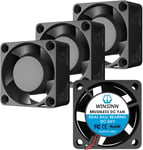 Ventilateur 40 mm 24 V double roulement à billes sans balais 4020 40 x 20 mm pour refroidissement Creality Ender 3/Pro ¿ Haute vitesse (lot de 4)