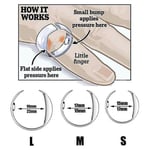 Anti Snore Open Ring Akupainanta Apnea Unen apulaite Lopeta kuorsaus kuorsausta vastaan 3 kokoa