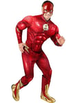 Rubie's 703017L000 DC Comics Flash the Movie Deluxe Costume Jumpsuit and Mask Adult Fancy Dress, Men, Red, Large