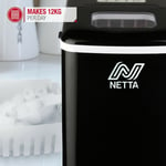 NETTA Black Automatic Countertop Ice Cube Maker Machine No Plumbing Required