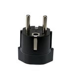 Adaptateur de prise suisse vers Europe,13A,250V,type J vers type E/F,convertisseur européen,prise de voyage,Allemagne,France,Corée du Sud - Type black