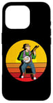 Coque pour iPhone 16 Pro Lecteur banjo Sunset Music Lover