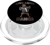 Live Love Dance Cool Dog Hip Hop Vibes PopSockets PopGrip pour MagSafe