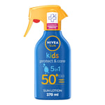 NIVEA Kids Protect & Care SPF 50+ Trigger Spray - 270ml: Sun Protection Made Eas