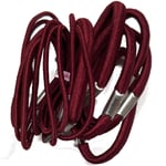 18 Burgundy Thick And Thin Hair Elastics Hair Bands Bobbles School Colours