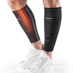 CAMBIVO Manchon Compression Mollet x2, Bas de Contention Femme Homme, Chaussettes de Contention avec Stabilisateurs Latéraux, pour Circulation Sanguine Jambes, Sport, Course a Pied, Varicose Vein