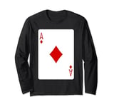 Ace of Diamonds T-Shirt Playing Card Halloween Costume Long Sleeve T-Shirt