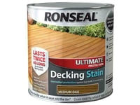 Ronseal Ultimate Protection Decking Stain Medium Oak 2.5 Litre RSLUDSMO25L