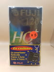 Cassette Video VHS / VHS Video Tape - FUJI HQ+ - LOT DE 5 Cassettes E-120 - NEUF